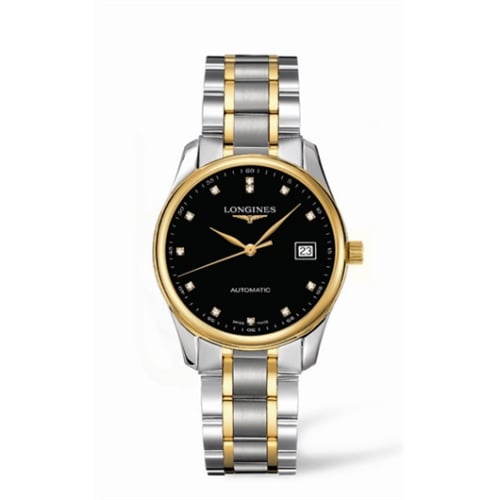 Longines Master Collection Date 36 Two Tone Black DIamond