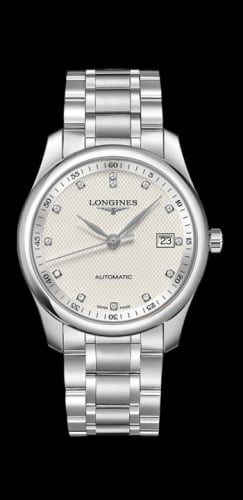 Longines Master Collection 40 Date Stainless Steel / Silver-Diamond / Bracelet