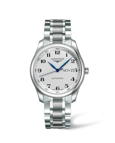 Longines Master Collection 38.5 Day Date Stainless Steel / Silver-Arabic / Bracelet