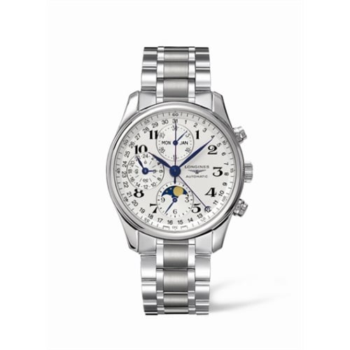 Longines Master Collection 40 Chronograph Calendar Stainless Steel / Silver / Bracelet