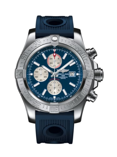 Breitling Super Avenger II Stainless Steel / Mariner Blue / Rubber / Folding