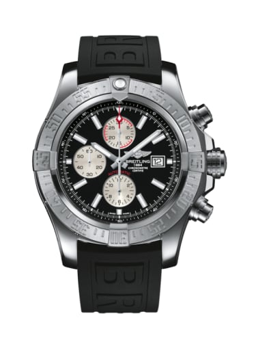 Breitling Super Avenger II Stainless Steel / Volcano Black / Rubber / Pin