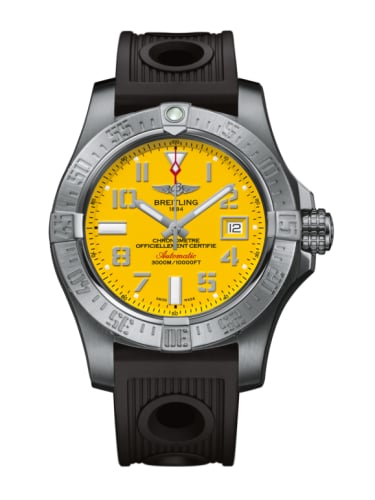 Breitling Avenger II Seawolf Stainless Steel / Cobra Yellow / Rubber / Folding