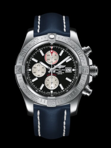 Breitling Super Avenger II Stainless Steel / Volcano Black / Calf / Pin