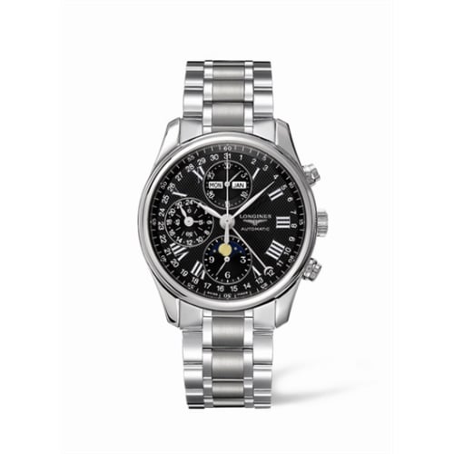 Longines Master Collection 40 Chronograph Calendar Stainless Steel / Black / Bracelet