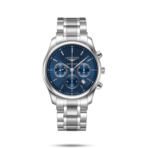 Longines Master Collection 42 Chronograph Stainless Steel / Blue / Bracelet