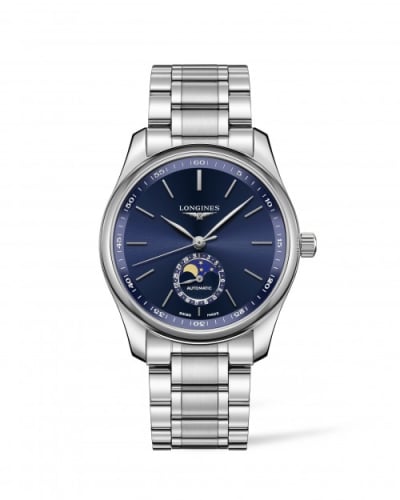 Longines Master Collection 40 Moonphase Stainless Steel / Blue / Bracelet