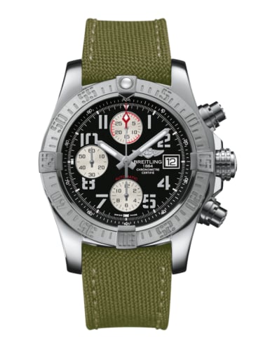Breitling Avenger II Stainless Steel / Volcano Black / Military