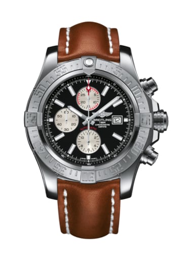 Breitling Super Avenger II Stainless Steel / Volcano Black / Calf / Pin
