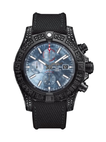 Breitling Super Avenger II Diamondworks / Black Steel / Blue MOP / Military