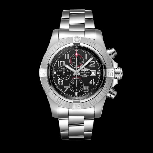 Breitling Super Avenger II Stainless Steel / Volcano Black / Bracelet