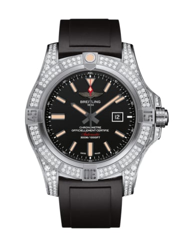 Breitling Avenger Blackbird 48 Titanium / Diamondworks / Volcano black / Rubber