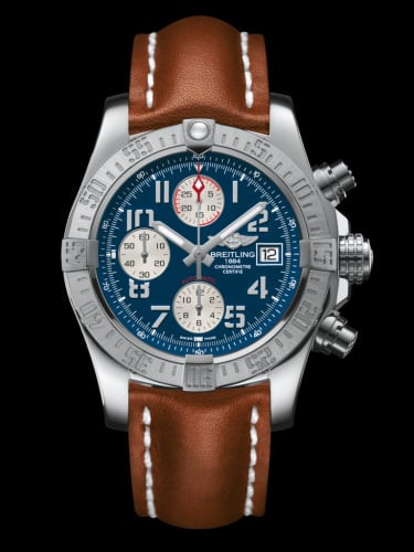 Breitling Avenger II Stainless Steel / Mariner Blue / Calf / Folding