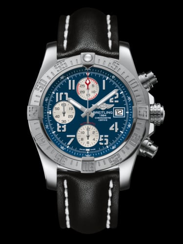 Breitling Avenger II Stainless Steel / Mariner Blue / Calf / Folding