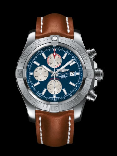 Breitling Super Avenger II Stainless Steel / Mariner Blue / Calf / Folding