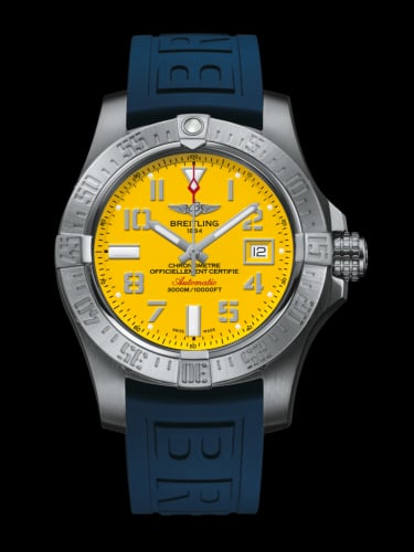 Breitling Avenger II Seawolf Stainless Steel / Cobra Yellow / Rubber / Folding