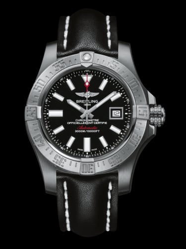 Breitling Avenger II Seawolf Stainless Steel / Volcano Black / Calf / Folding