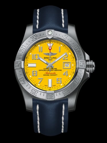 Breitling Avenger II Seawolf Stainless Steel / Cobra Yellow / Calf / Folding