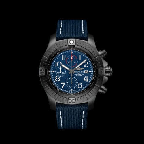 Breitling Avenger Chronograph 48 Night Mission / Blue / Military / Pin