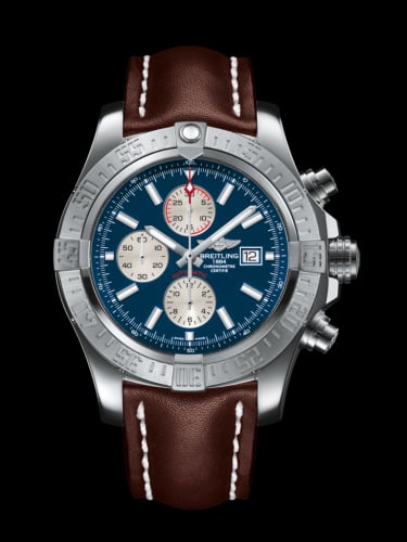 Breitling Super Avenger II Stainless Steel / Mariner Blue / Calf / Folding