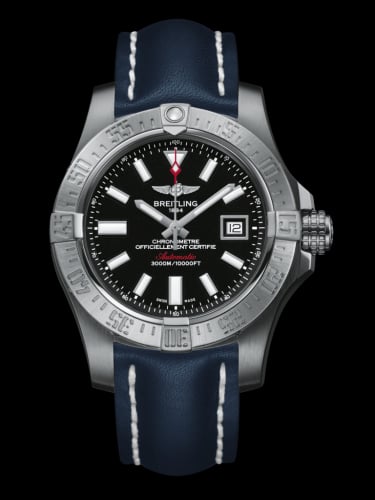 Breitling Avenger II Seawolf Stainless Steel / Volcano Black / Calf / Folding