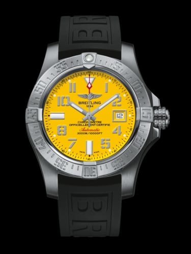 Breitling Avenger II Seawolf Stainless Steel / Cobra Yellow / Rubber / Folding