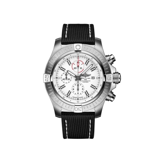 Breitling Avenger Chronograph 48 Stainless Steel / White / Calf / Folding