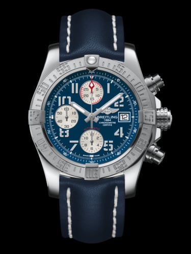 Breitling Avenger II Stainless Steel / Mariner Blue / Calf / Folding