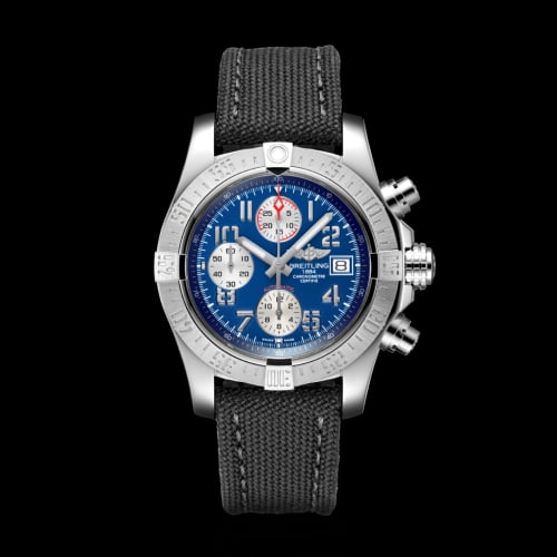 Breitling Avenger II Stainless Steel / Mariner Blue / Military / Pin