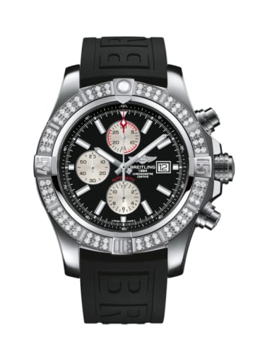 Breitling Super Avenger II Stainless Steel / Diamond / Volcano Black / Rubber / Folding