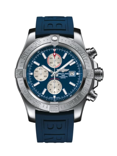 Breitling Super Avenger II Stainless Steel / Mariner Blue / Rubber / Pin