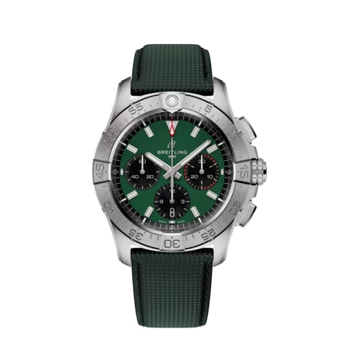 Breitling Avenger B01 Chronograph 42 Stainless Steel / Green / Strap
