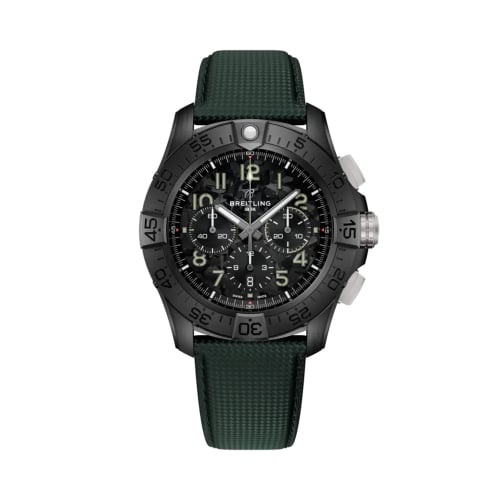 Breitling Super Avenger B01 Chronograph 46 Night Mission / Black / Strap