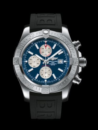 Breitling Super Avenger II Stainless Steel / Mariner Blue / Rubber / Pin
