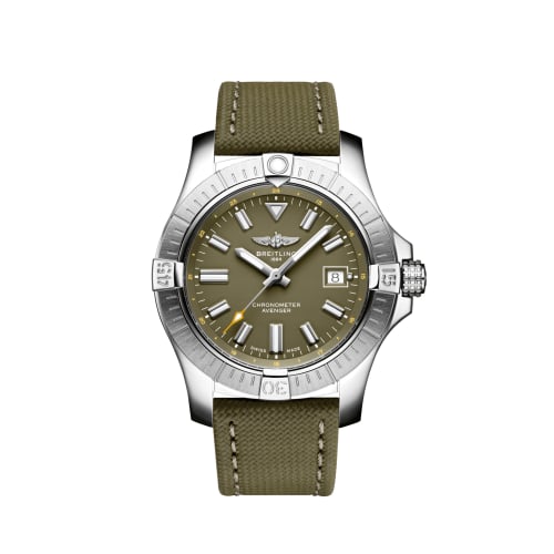 Breitling Avenger Automatic 43 Stainless Steel / Green / Military / Pin