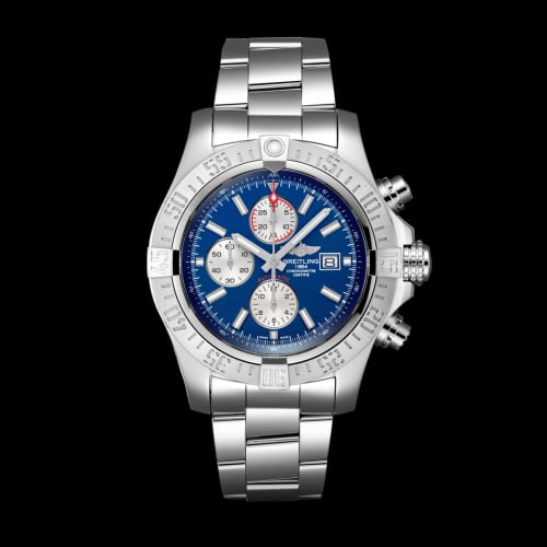 Breitling Super Avenger II Stainless Steel / Mariner Blue / Bracelet
