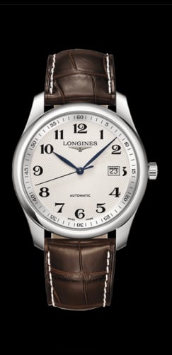Longines Master Collection 40 Date Stainless Steel / Silver-Arabic / Alligator XL