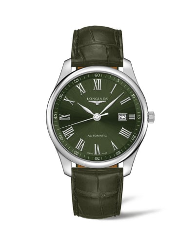Longines Master Collection 42 Date Stainless Steel / Green - Roman
