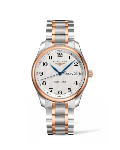 Longines Master Collection 38.5 Day Date Day Date Stainless Steel / Pink Gold / Silver-Arabic / Bracelet
