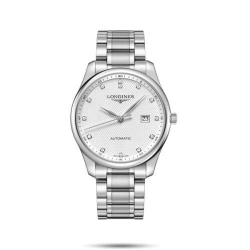 Longines Master Collection 42 Date Stainless Steel / Silver-Diamond / Bracelet