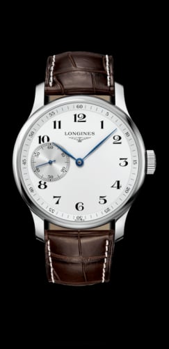 Longines Master Collection 47.5 Small Seconds Stainless Steel / White-Arabic / Alligator XL