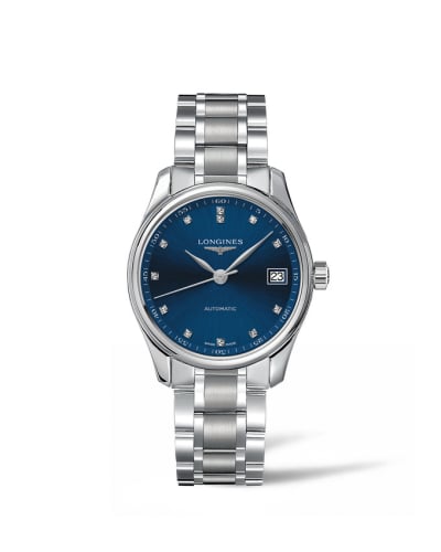 Longines Master Collection Date 34 Stainless Steel / Blue - Diamond / Bracelet