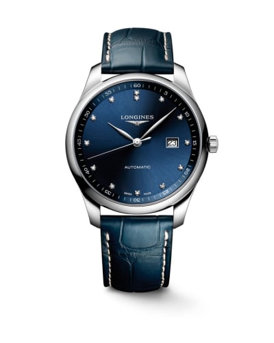 Longines Master Collection 42 Date Stainless Steel / Blue - Diamond