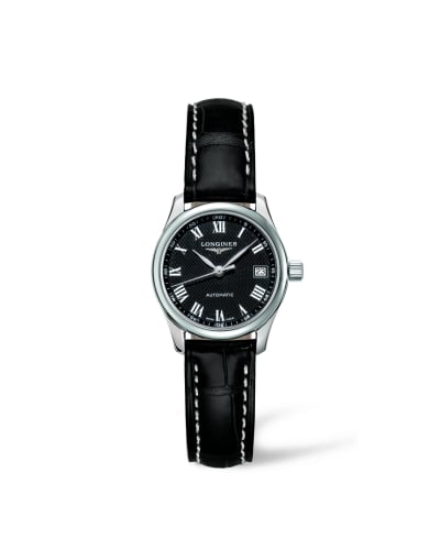 Longines Master Collection Date 25.5 Stainless Steel / Black - Roman