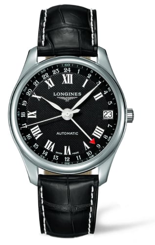 Longines Master Collection 42 24h Stainless Steel / Black-Roman / Alligator