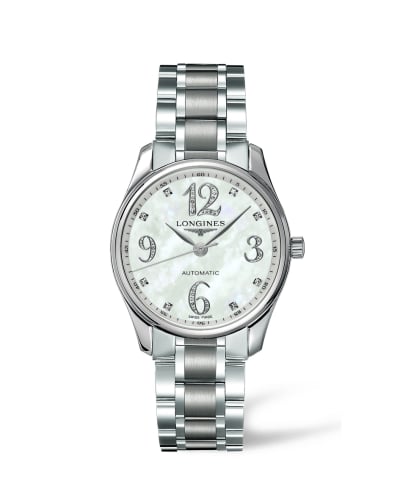 Longines Master Collection Date 36 Stainless Steel MOP