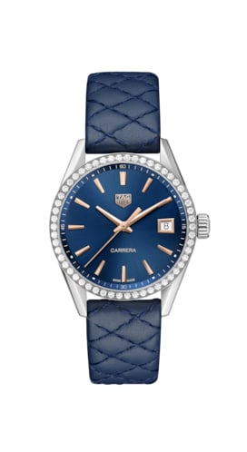 TAG Heuer Carrera Quartz 36 Stainless Steel / Diamond / Blue