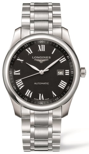 Longines Master Collection 40 Date Stainless Steel / Black Roman / Bracelet