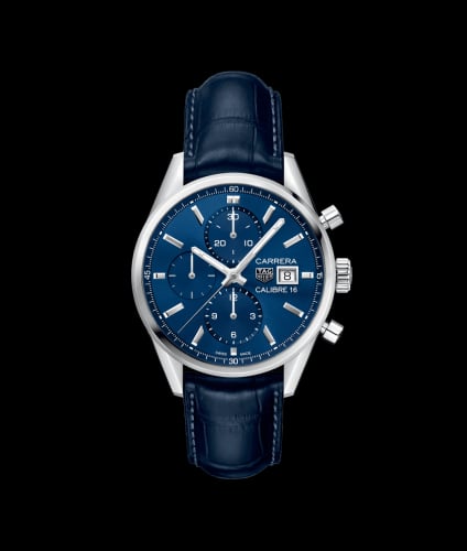 TAG Heuer Calibre 16 41 Stainless Steel / Blue / Alligator