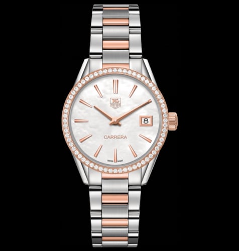 TAG Heuer Carrera Lady Quartz 32 Stainless Steel / Rose Gold / Diamond / MOP / Bracelet